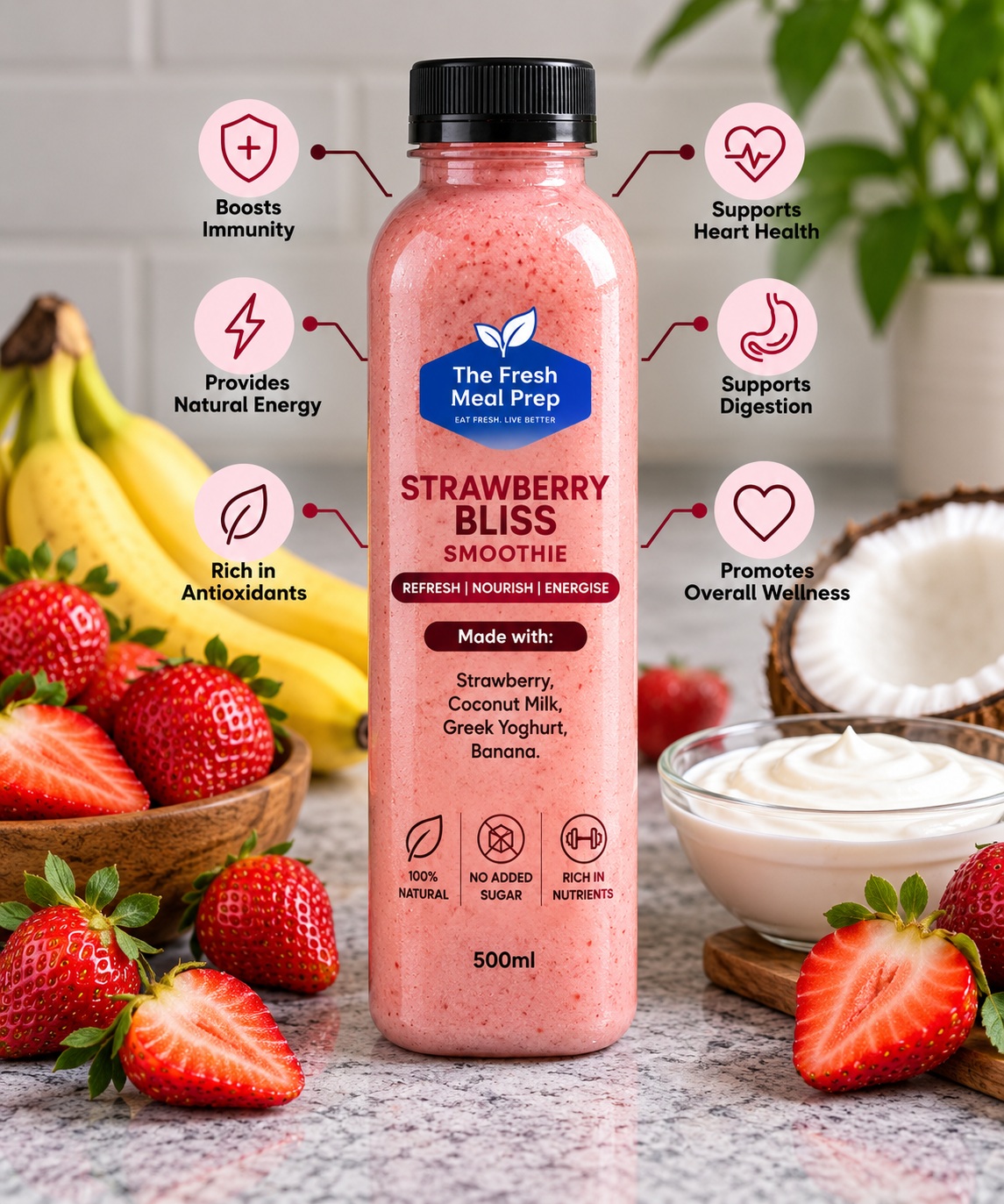 Strawberry bliss(500ml)