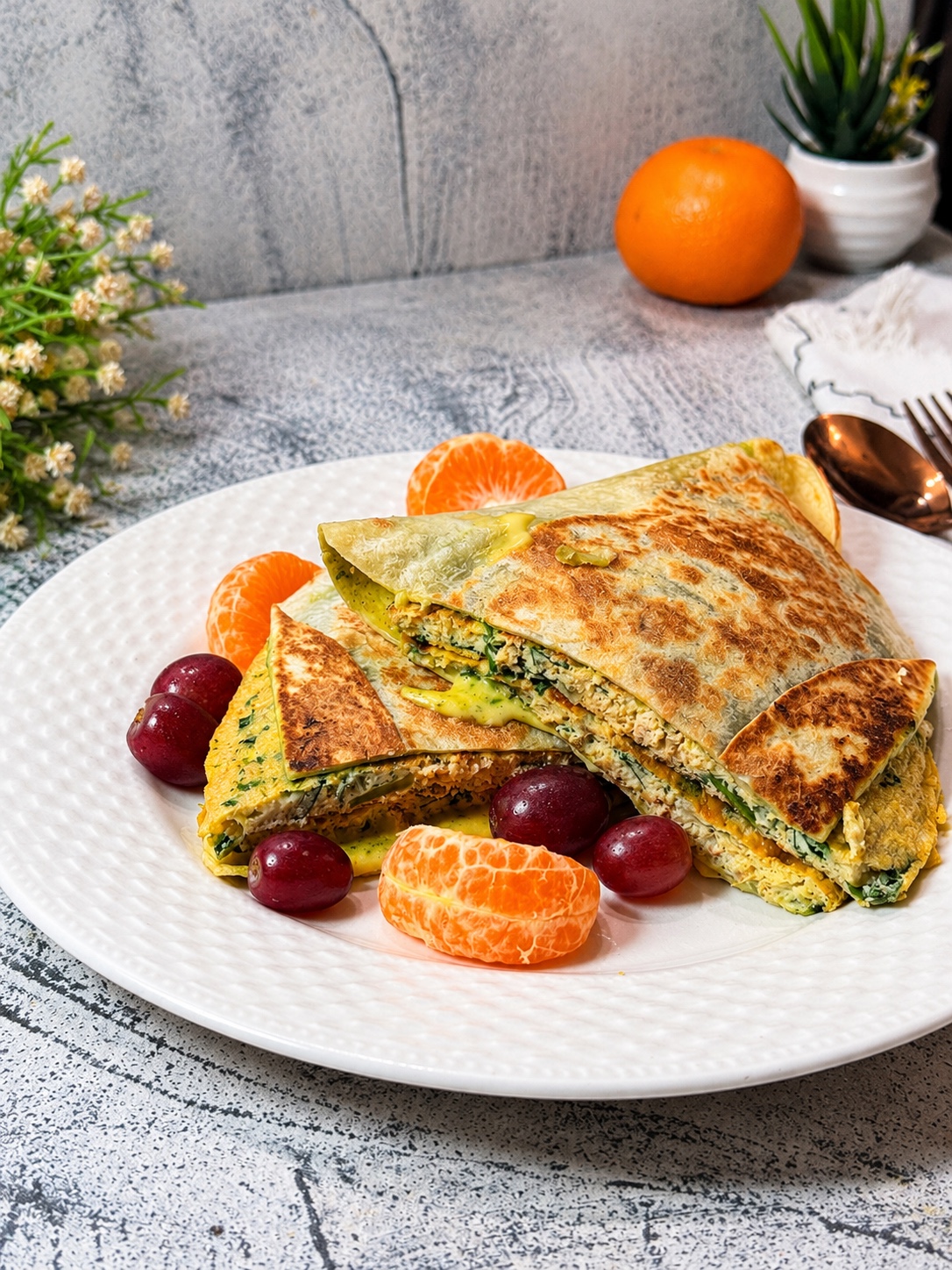 High Protein Omelette Quesadilla