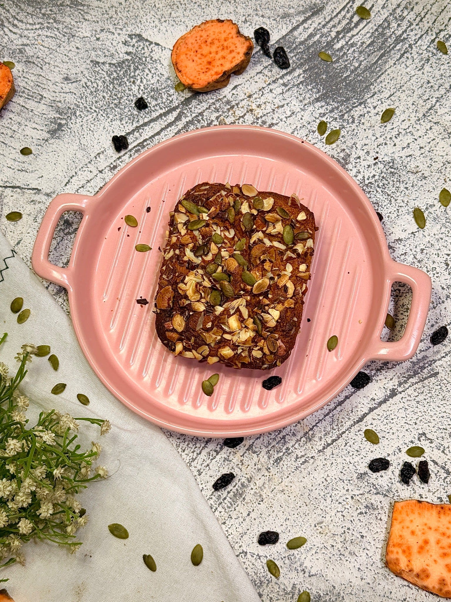 Sweet Potato Cake – Mixed Nuts & Seeds