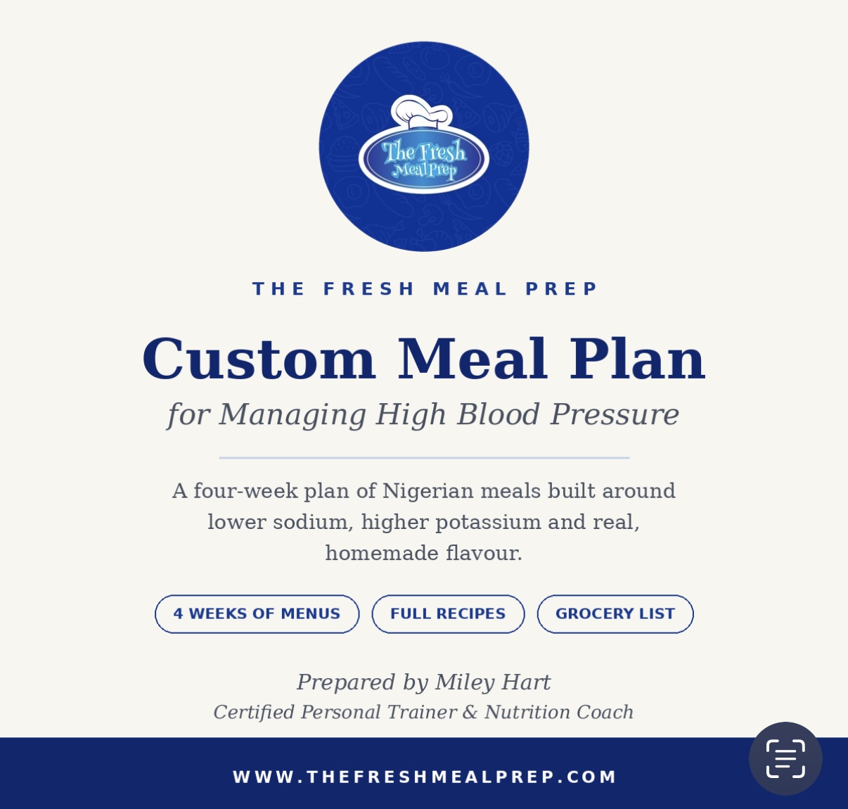 Custom Meal Plan for Managing High Blood Pressure